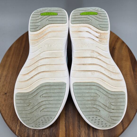 Kizik Athens Shoes Womens 10 Mint Green Knit Hands Free Slip On Lace Up Sneakers - Picture 8 of 9